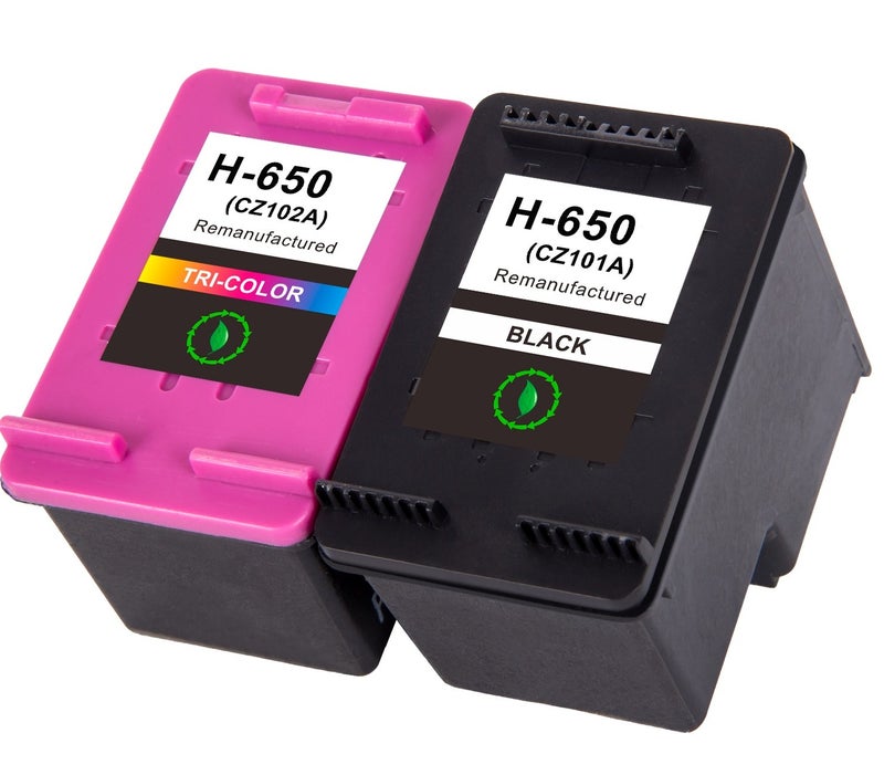 650 INK H650 Premium Remanufactured Color InkJet Ink Cartridge for HP 650 for HP Deskjet Ink Advantage 1015 4645 Printers.